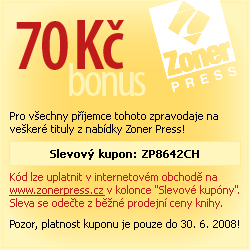 Slevový bonus 70 Kč na knihy Zoner Press