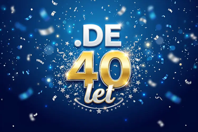 Logo Německá doména .DE slaví 40 let